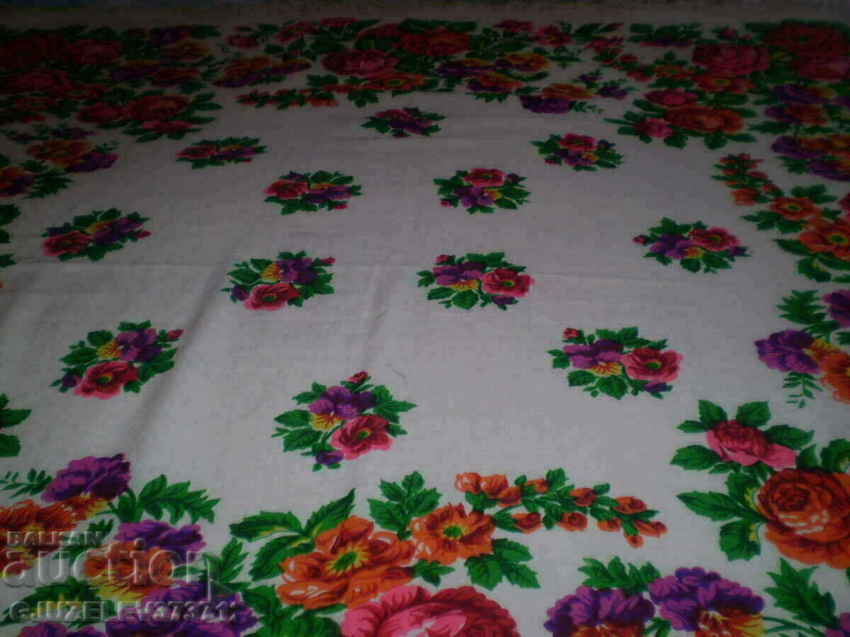 Eșarfă de cașmir, pătrată, albă, florală, de epocă - 6