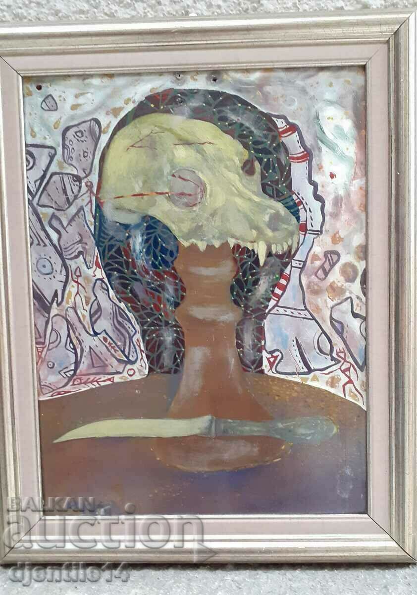 ζωγραφική, λάδι σε φέιζερ - 7