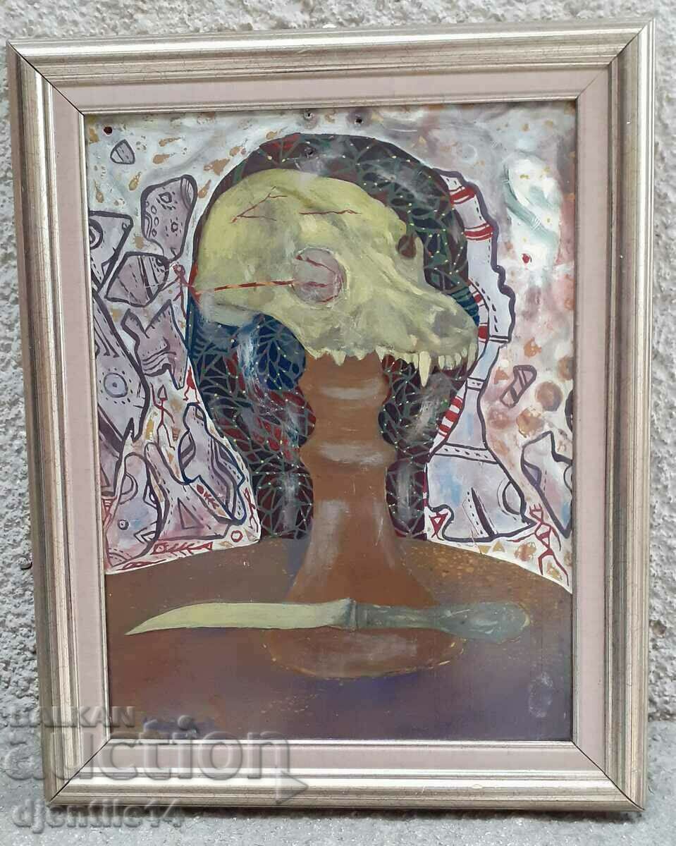 ζωγραφική, λάδι σε φέιζερ