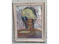 ζωγραφική, λάδι σε φέιζερ