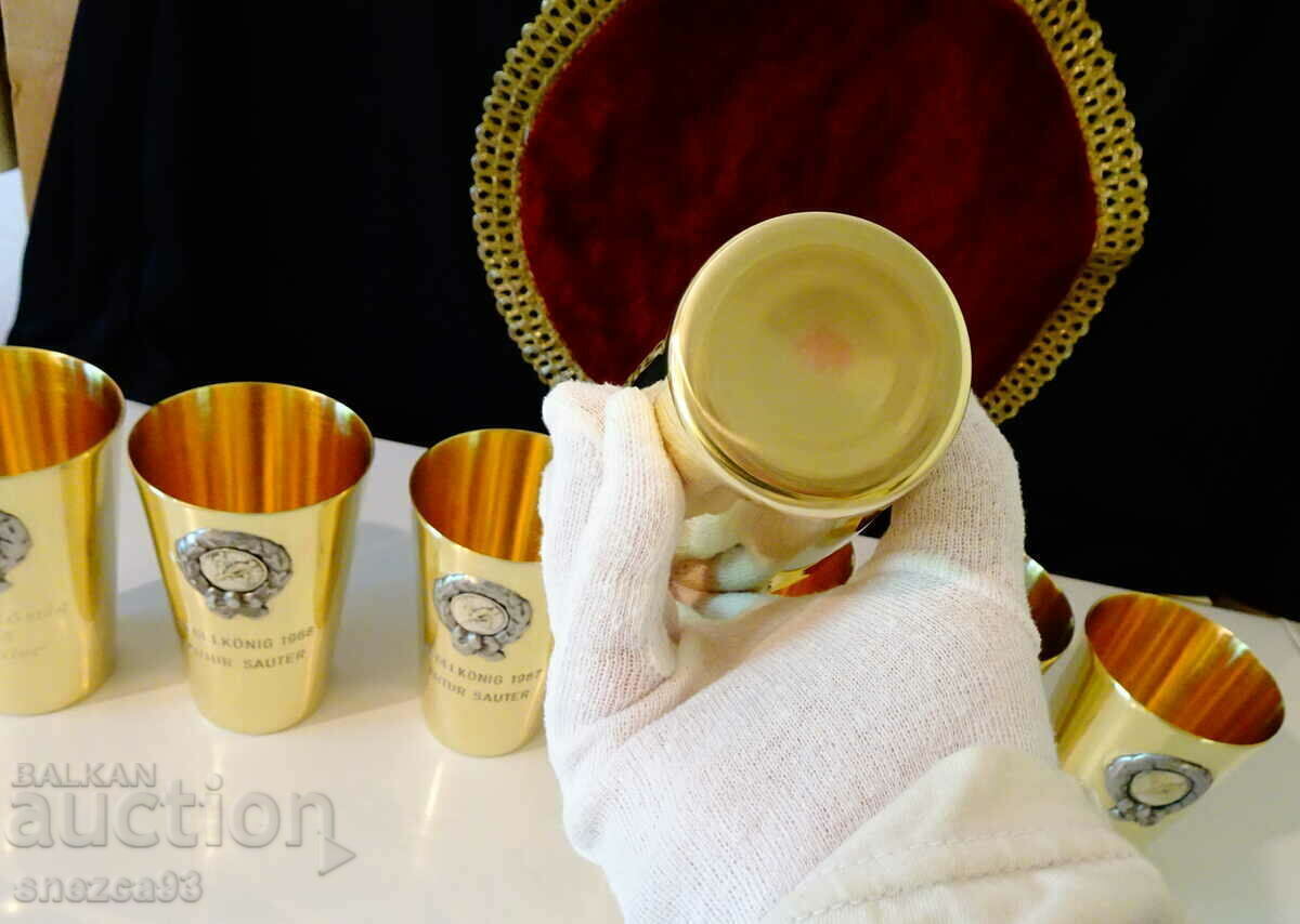 Auction Bronze wine cup 250 ml., silver-plated inside Auction Bronze wine cup 250 ml., silver-plated inside