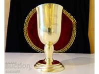 King of Pins brass goblet, 1961 bowling.