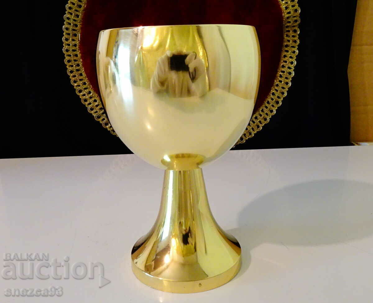 German goblet, brass mug 15 cm. with price 56.00 BGN | € 28.63