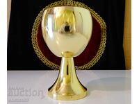 German goblet, brass mug 15 cm.