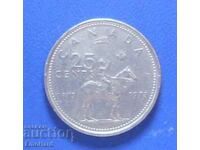 Канада 25 цента   - 1973 100 годишнина