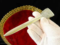 Посребрен бронзов нож за писма.