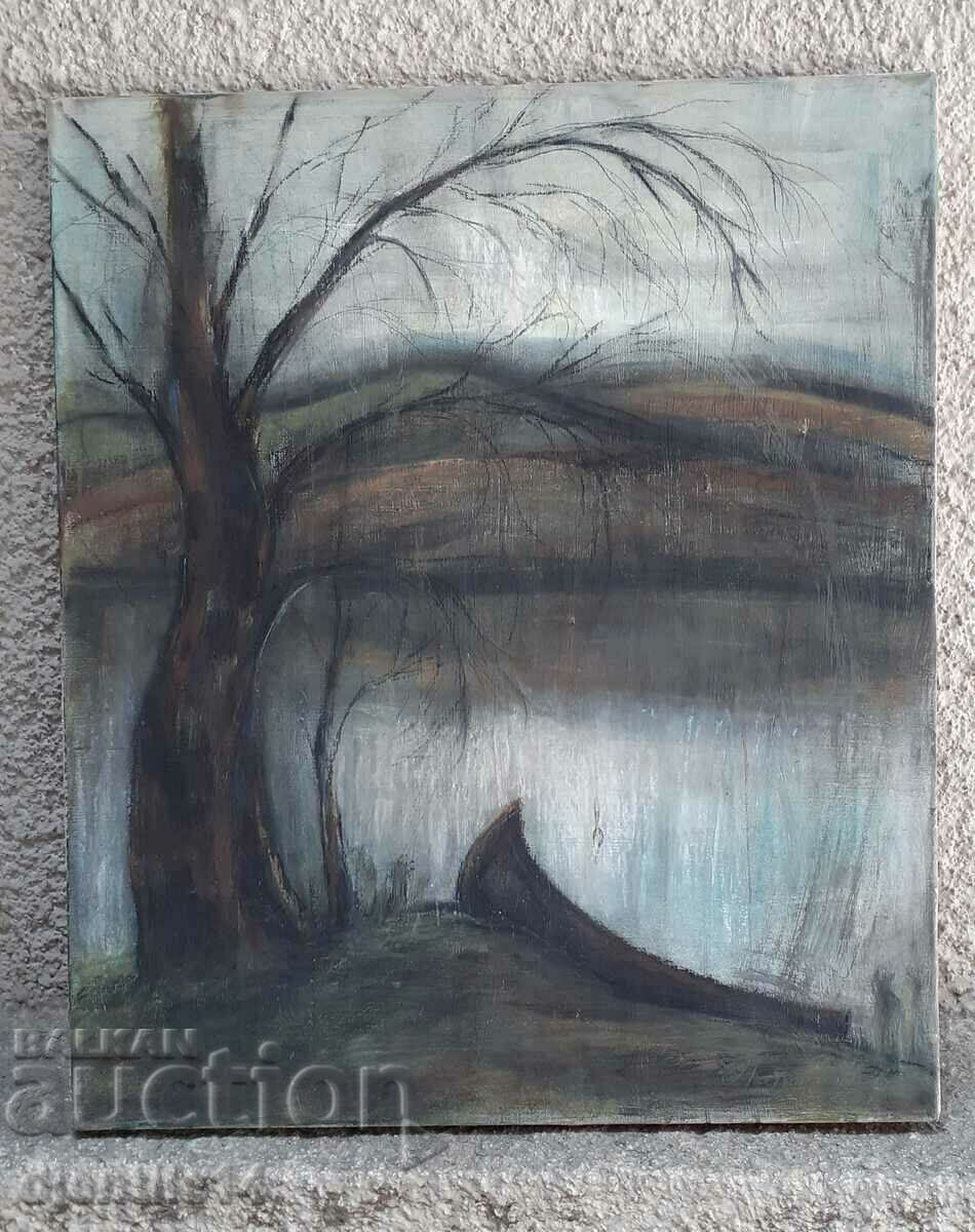 painting, pastel, charcoal on canvas - 7 painting, pastel, charcoal on canvas - 7