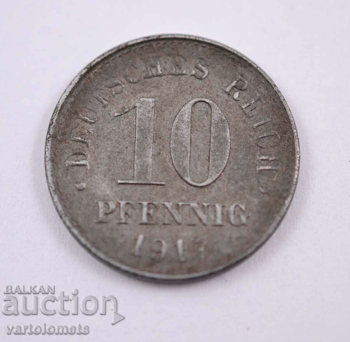 10 Pfennig 1917 - Γερμανία