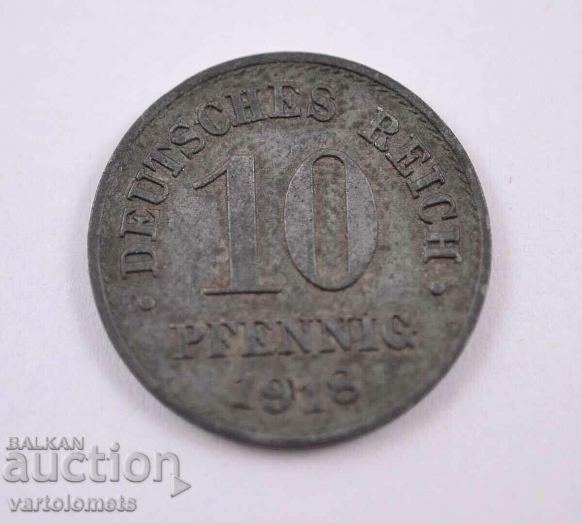 10 Pfennig 1918 - Γερμανία