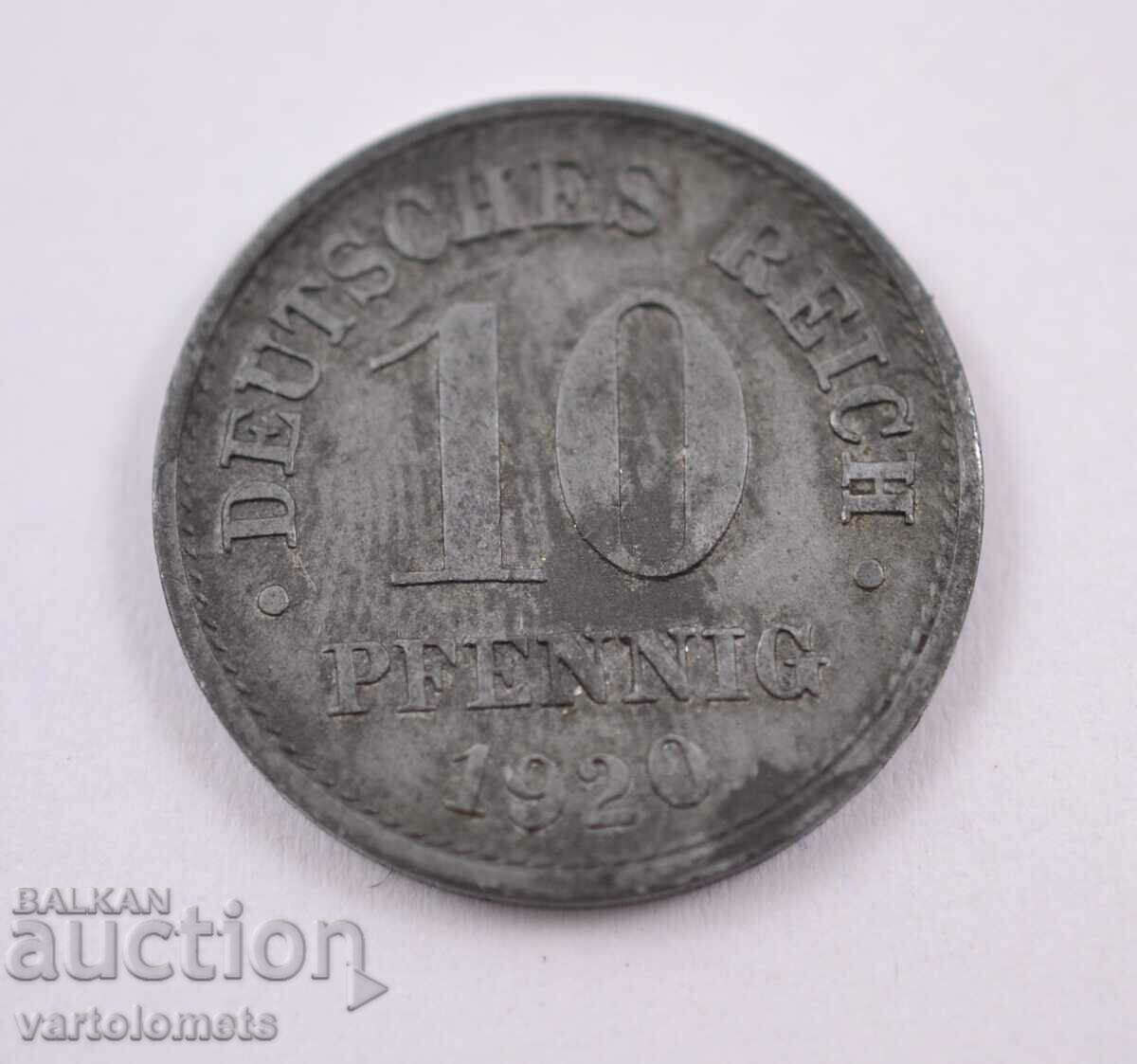 10 пфенига 1920 -  Германия