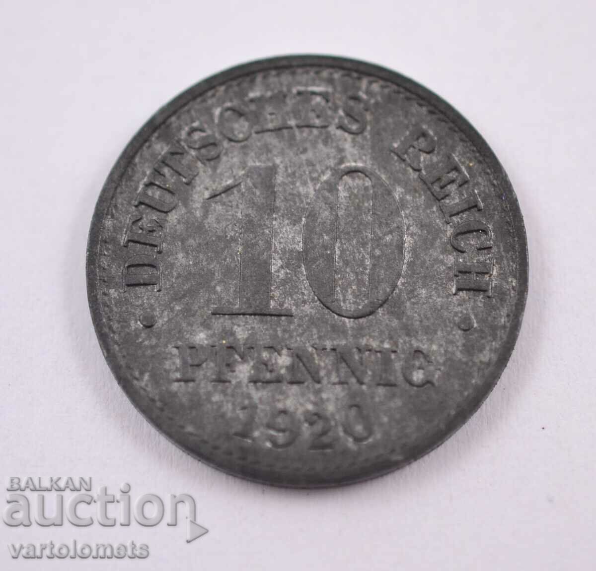 10 Pfennig 1920 - Germania