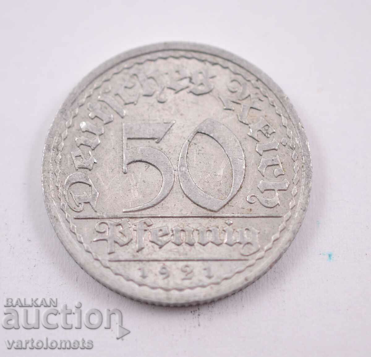 50 Pfennig 1921 - Γερμανία