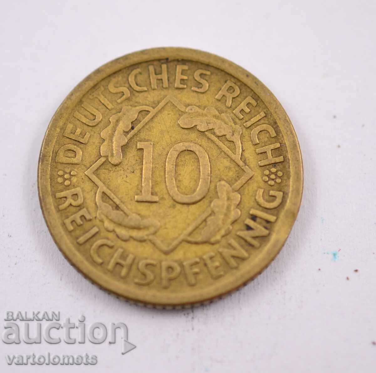 10 Rent Pfennig 1925 - Γερμανία