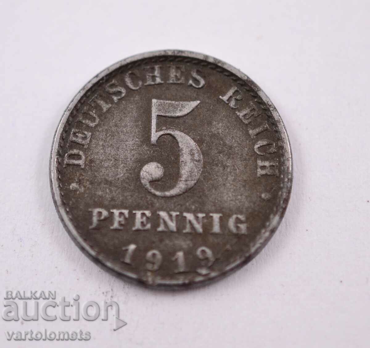 5 Pfennig 1919 - Γερμανία
