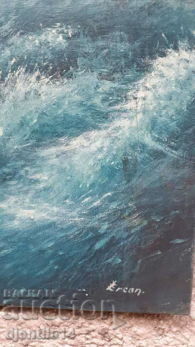 Auction  painting, oil on canvas