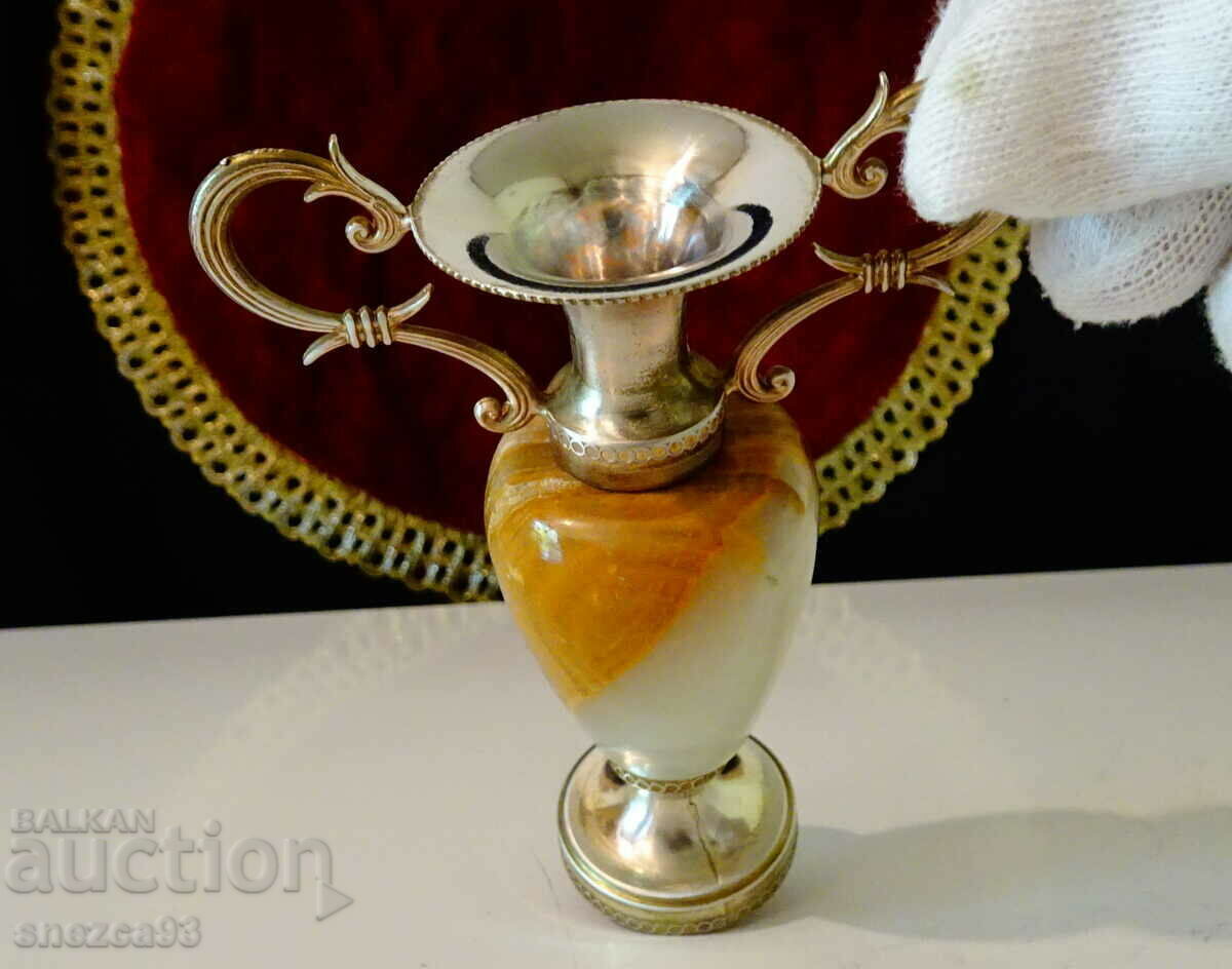 Vase, amphora, candlestick, onyx. - 5 Vase, amphora, candlestick, onyx. - 5