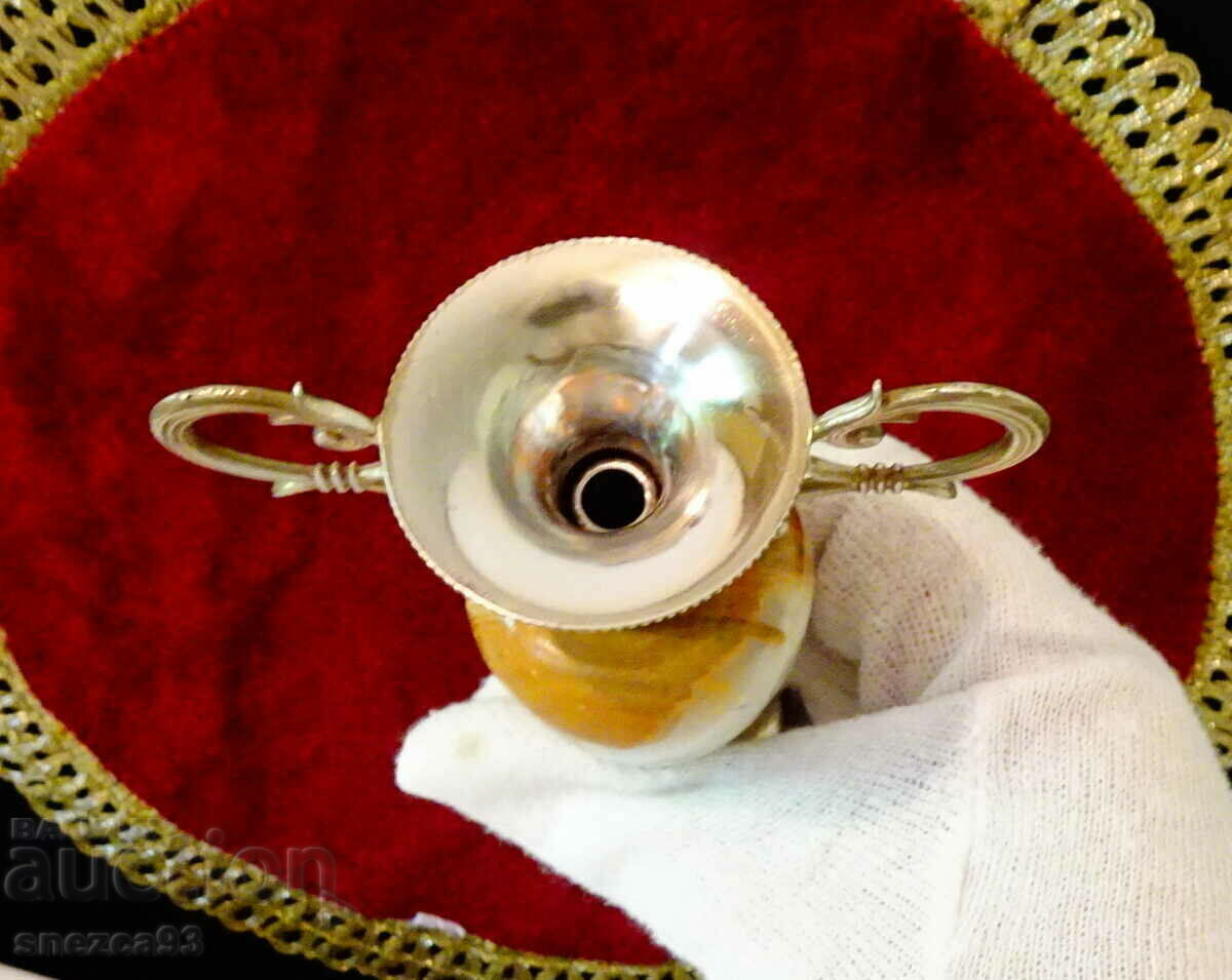 Vase, amphora, candlestick, onyx. - 6 Vase, amphora, candlestick, onyx. - 6