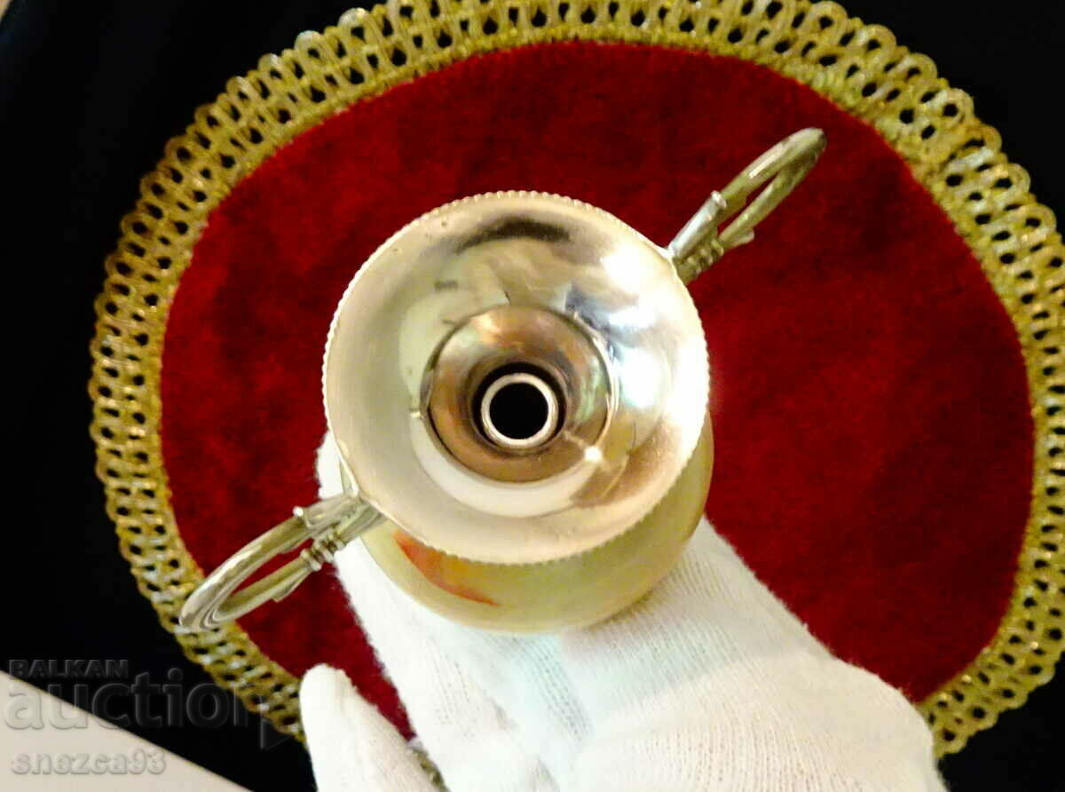 Silver-plated amphora, vase, candlestick, jade onyx. - 7 Silver-plated amphora, vase, candlestick, jade onyx. - 7