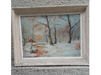 картина, масло на картон