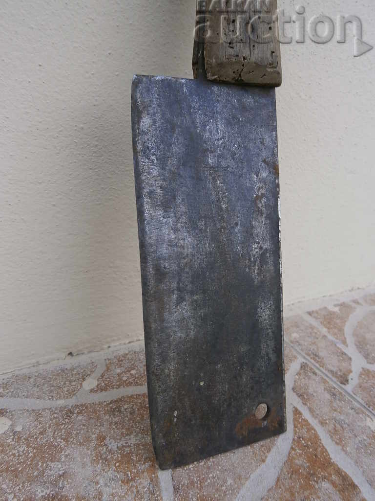 A hand forged ax, a pole, a chopper, a wrought iron, a primitive - 6 A hand forged ax, a pole, a chopper, a wrought iron, a primitive - 6