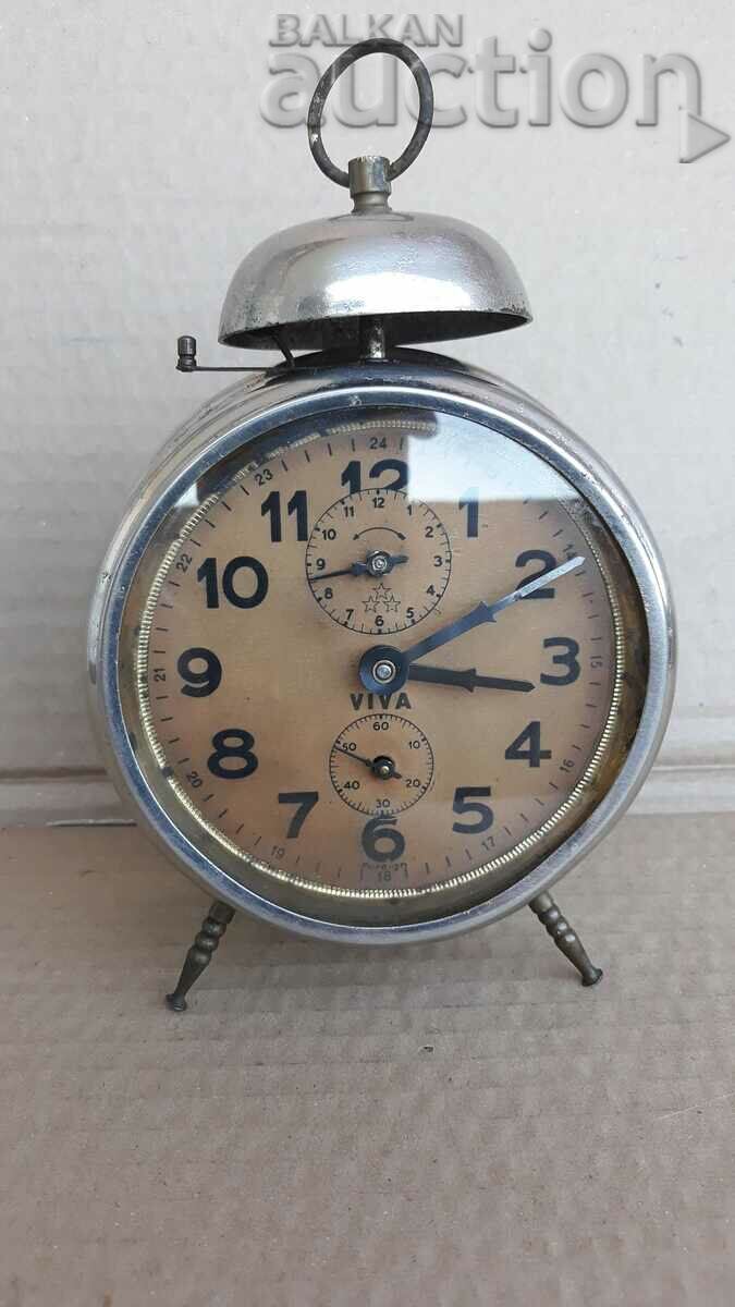 VIVA Foreign Vintage alarm clock from the 1930s working RRRR with price 61.00 BGN | € 31.19 VIVA Foreign Vintage alarm clock from the 1930s working RRRR with price 61.00 BGN | € 31.19