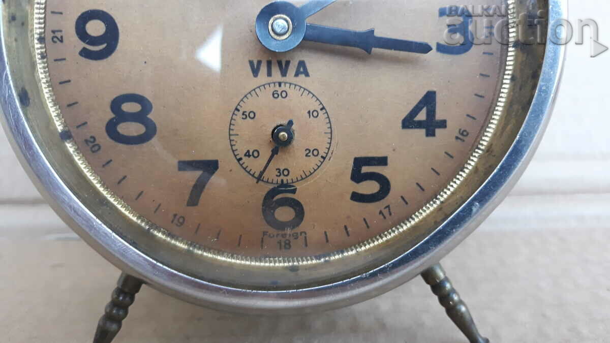 Auction VIVA Foreign Vintage alarm clock from the 1930s working RRRR Auction VIVA Foreign Vintage alarm clock from the 1930s working RRRR