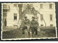 2531 Kingdom of Bulgaria officers in front of a monument to the fallen PSV 1918