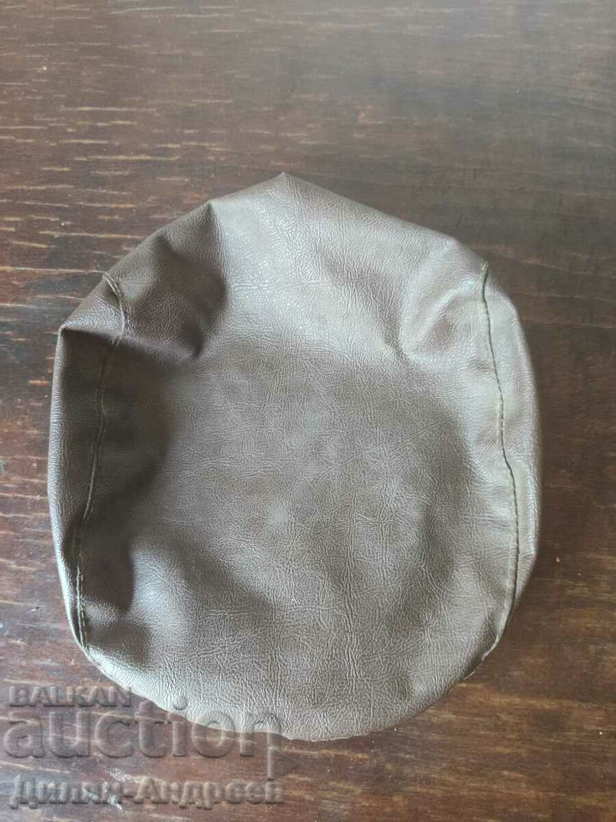 Palarie vintage din piele ecologica - 5