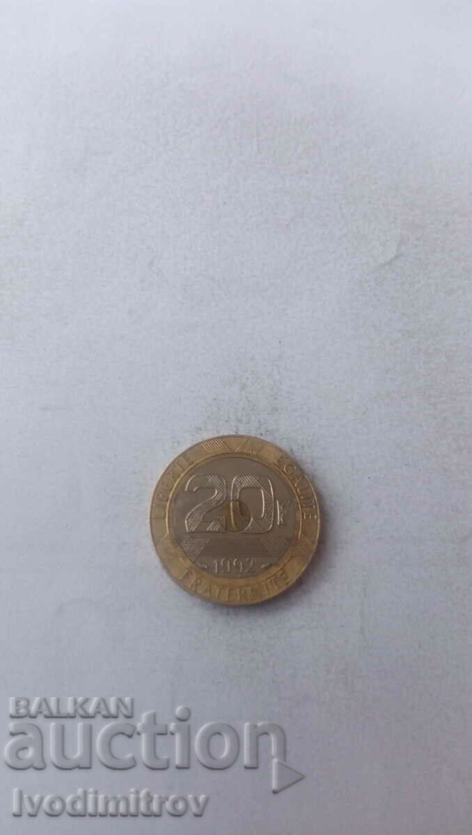 Франция 20 франка 1992