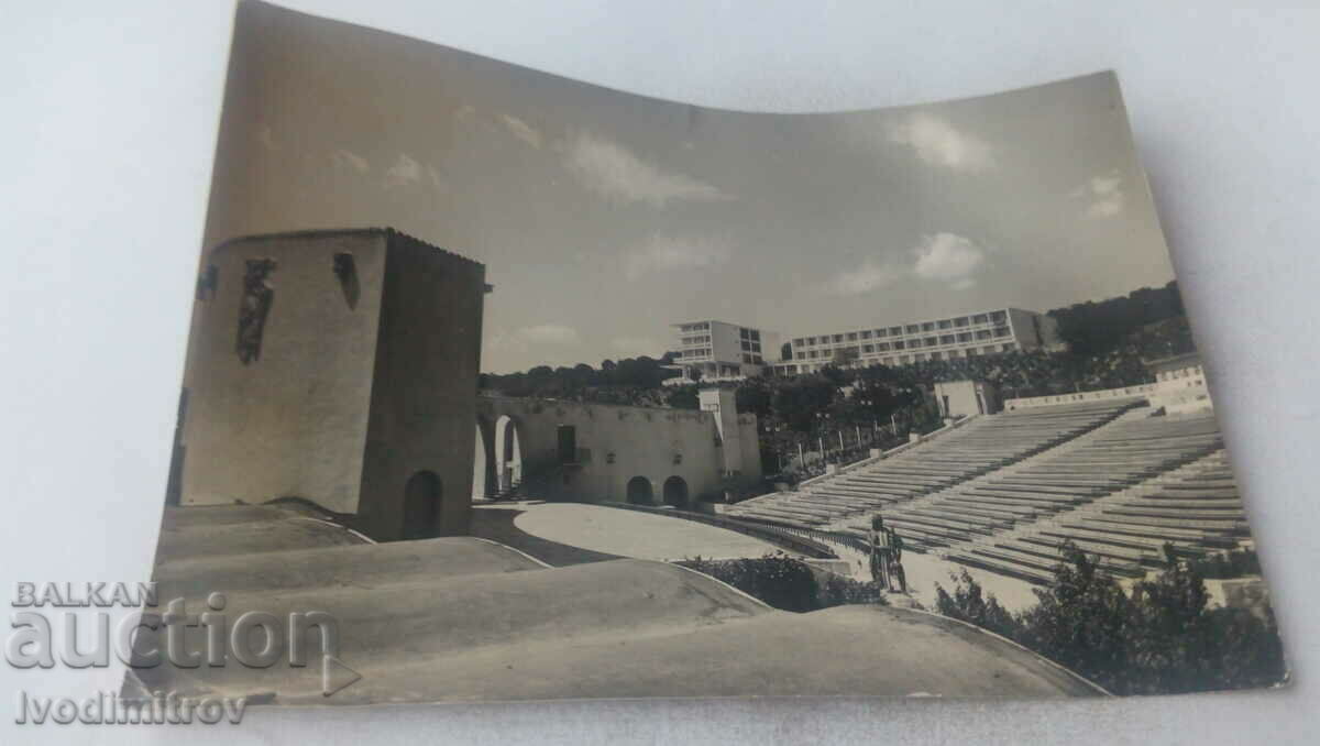 Пощенска картичка Златни пясъци Летният театър 1960
