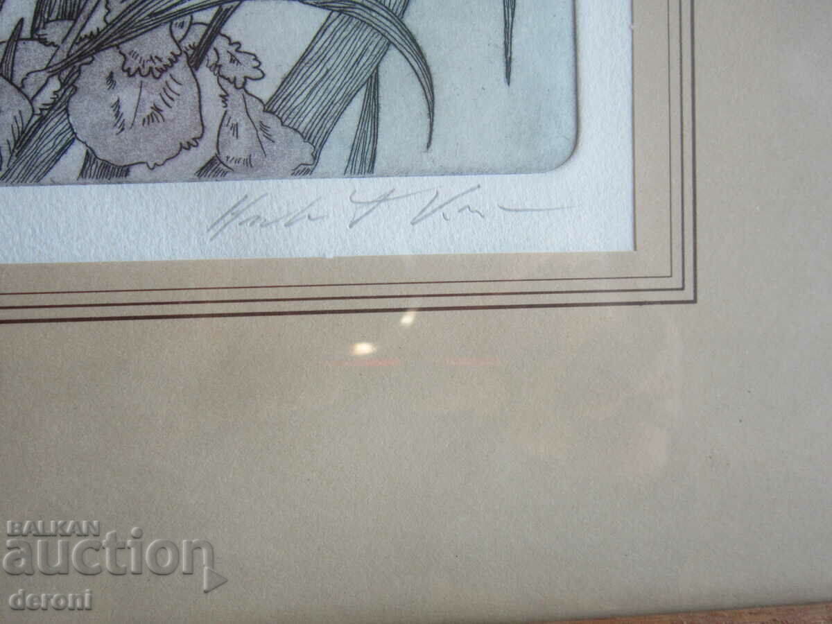 Auction  Picture etching engraving signed 6