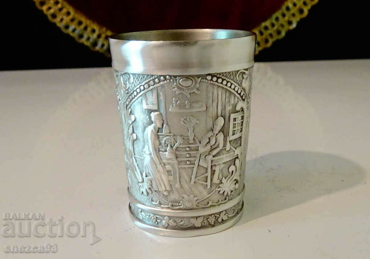 Auction Tin Toothpick Holder, Vintage Auction Tin Toothpick Holder, Vintage