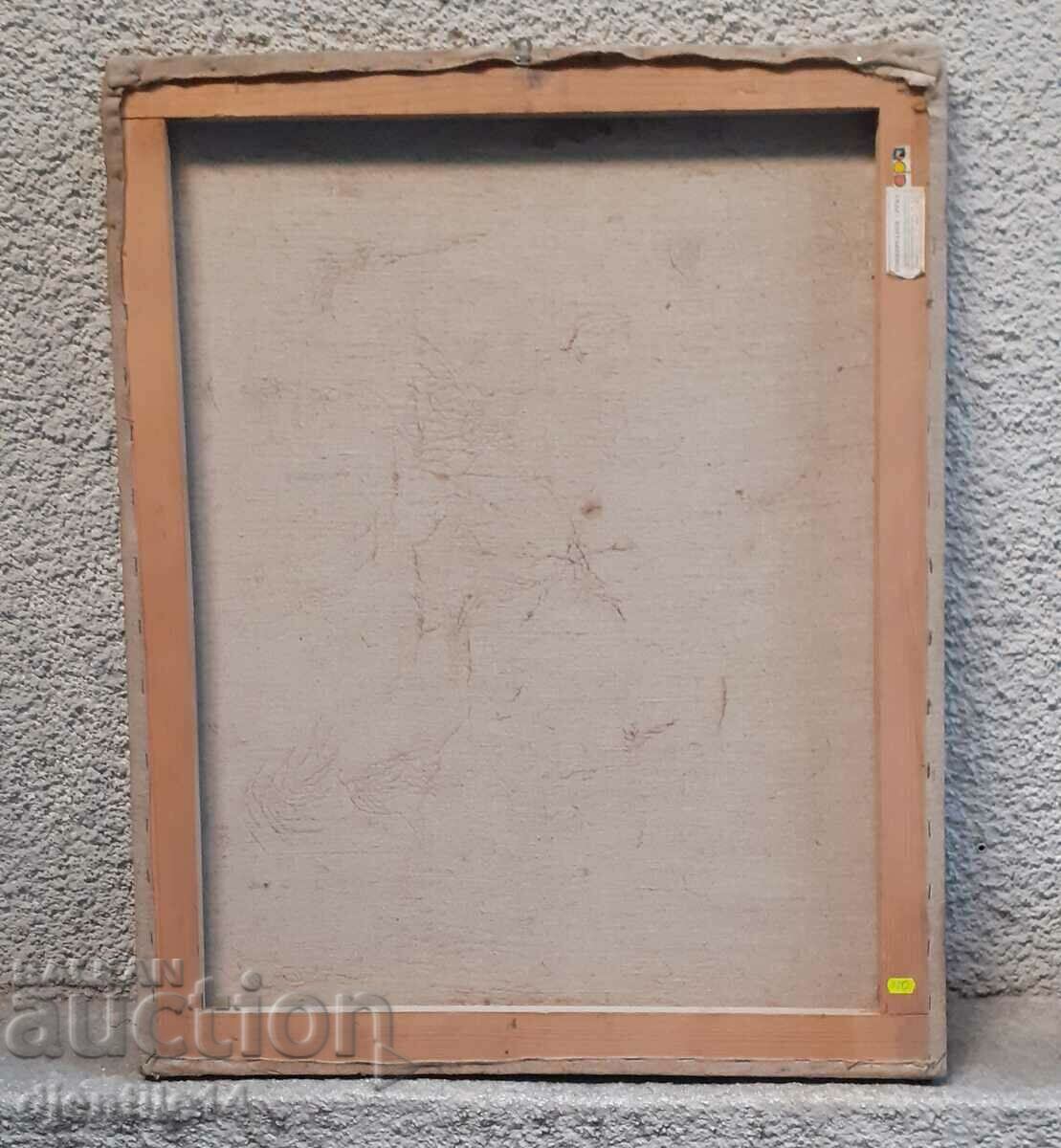 Δημοπρασία ζωγραφική, λάδι σε καμβά