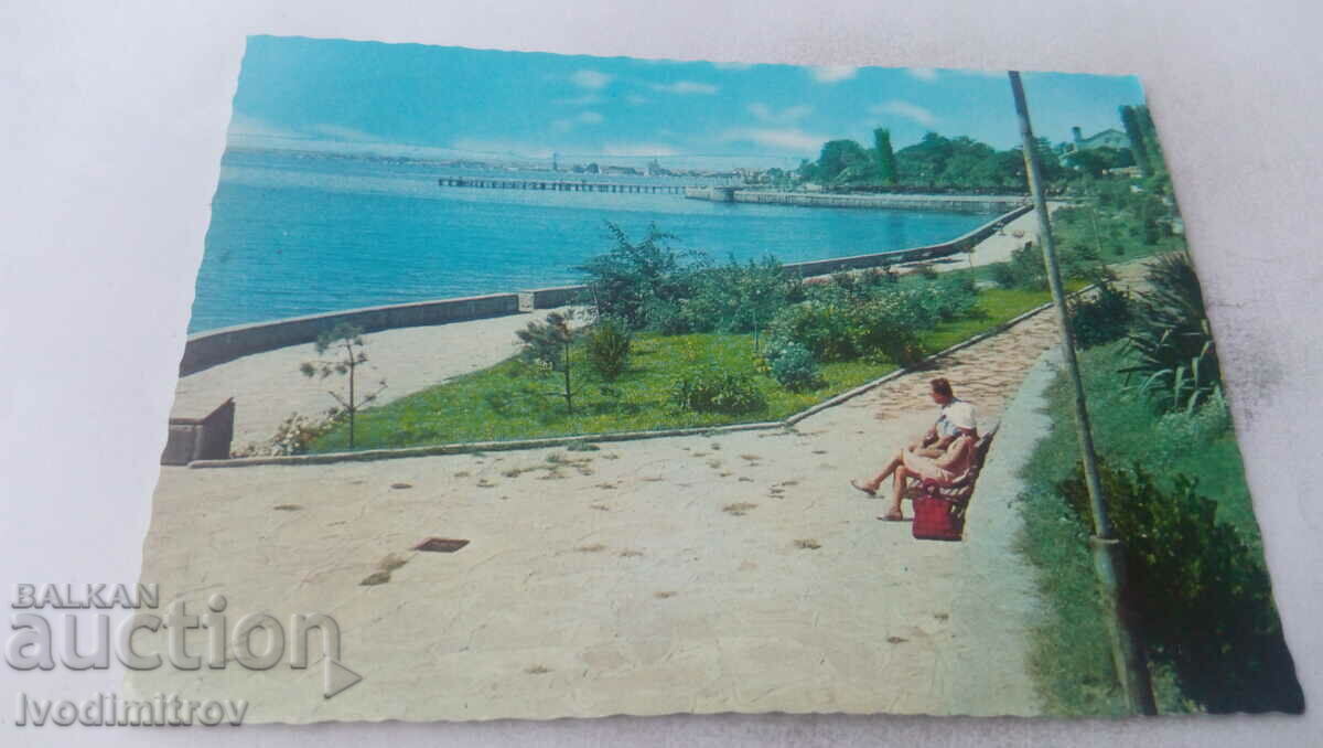 Postcard Pomorie Primorskiy boulevard 1977