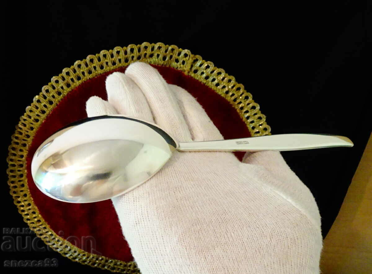 Auction Silver-plated serving spoon BSF, 90 microns Auction Silver-plated serving spoon BSF, 90 microns