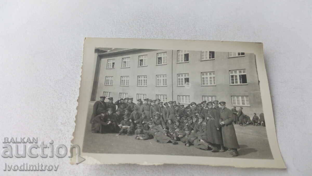 Photo Officers and soldiers in the barracks