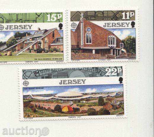 Чисти марки Европа СЕПТ  1987  от Джърси