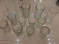 Glass cups and mugs retro soc
