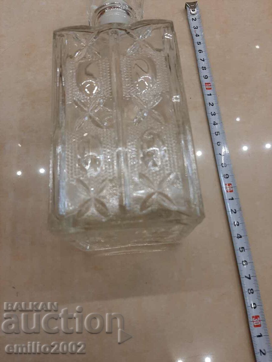 Glass carafe retro social with price 9.00 BGN | € 4.60 Glass carafe retro social with price 9.00 BGN | € 4.60