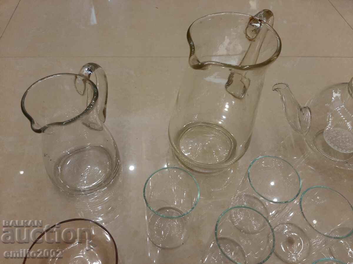 Glass jugs and vessels retro social with price 9.00 BGN | € 4.60
