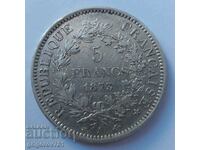 5 Francs Silver France 1873 A Silver Coin #54