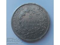 5 Francs Silver France 1875 A Silver Coin #55