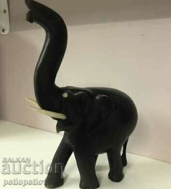 Sculptură în lemn elefant din lemn de abanos