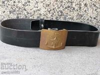 Old sailor's belt, belt strap Black Soviet USSR
