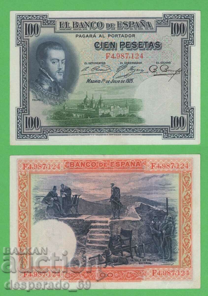 (¯`'•.¸ SPANIA 100 pesetas 1925 ¸.•'´¯) (¯`'•.¸ SPANIA 100 pesetas 1925 ¸.•'´¯)