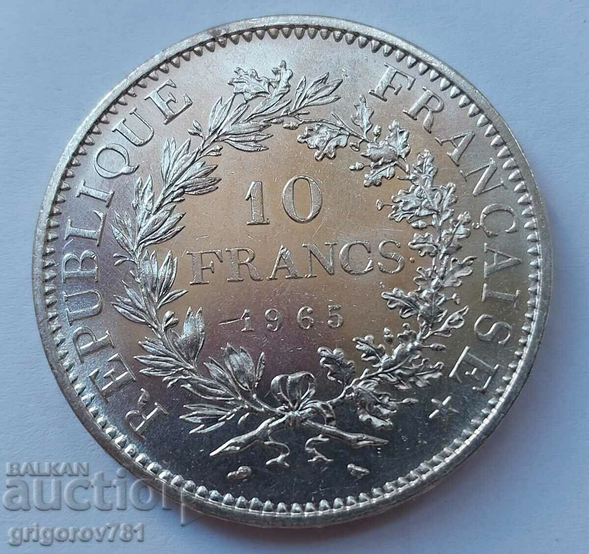 10 francs silver France 1965 - silver coin # 9