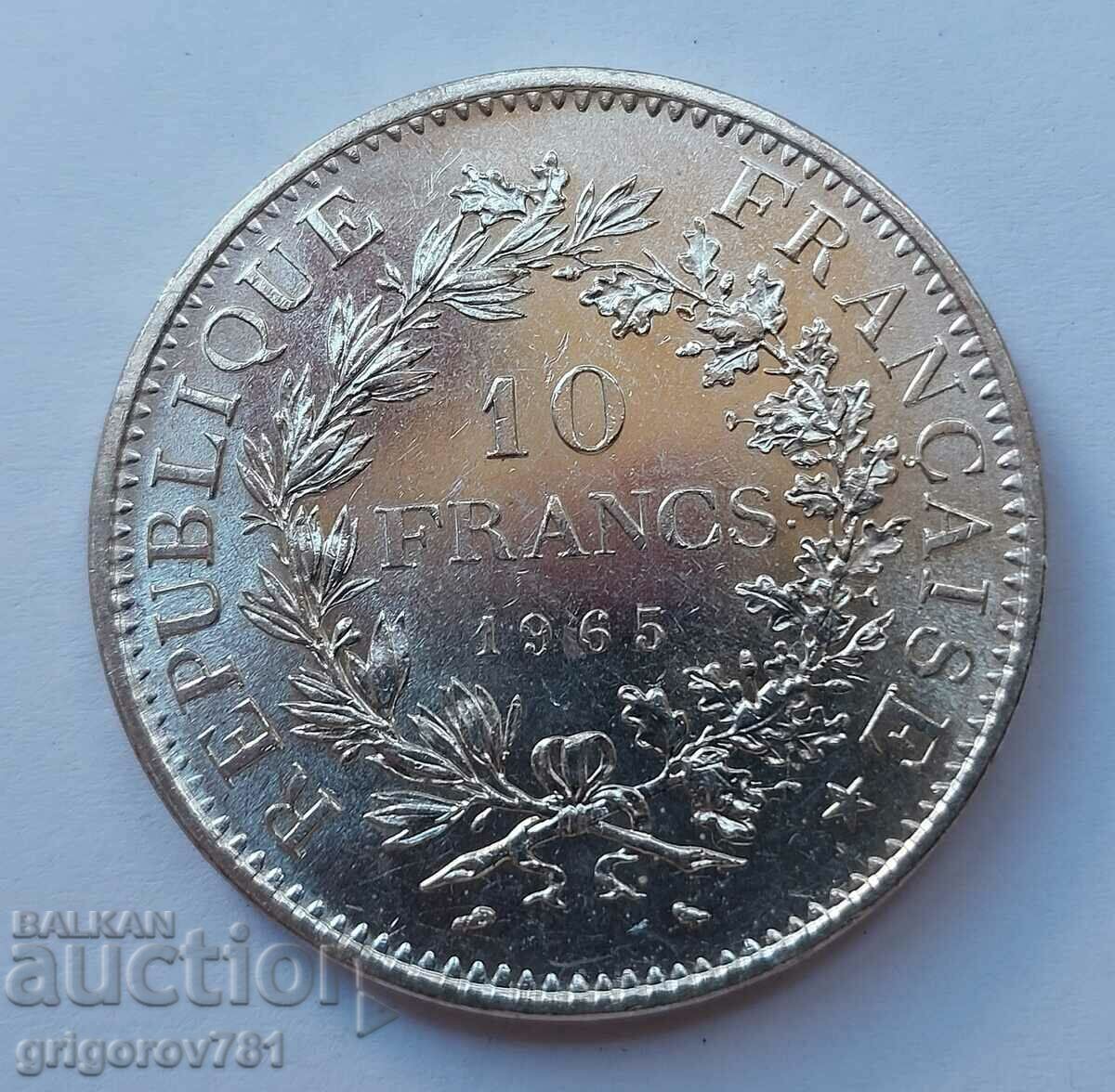 10 Φράγκα Ασήμι Γαλλία 1965 - Ασημένιο νόμισμα #10