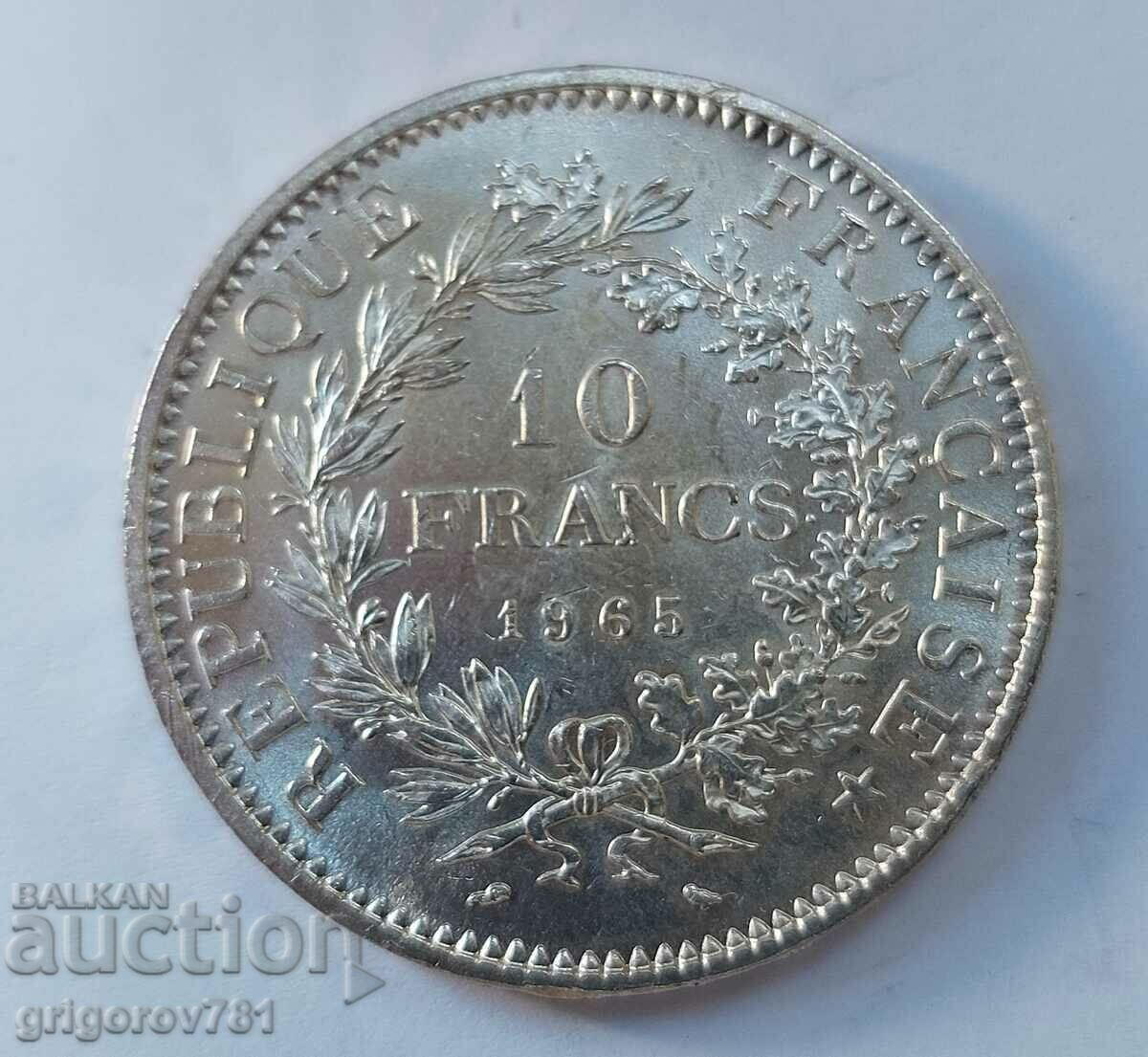 10 Φράγκα Ασήμι Γαλλία 1965 - Ασημένιο νόμισμα #14