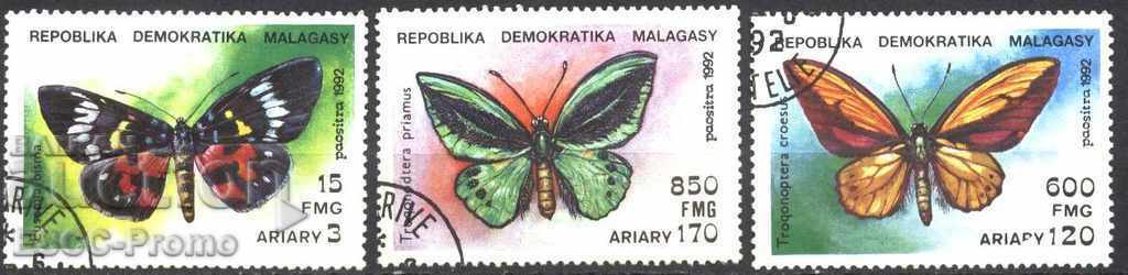 Επώνυμα γραμματόσημα Fauna Butterflies 1992 από τη Μαδαγασκάρη
