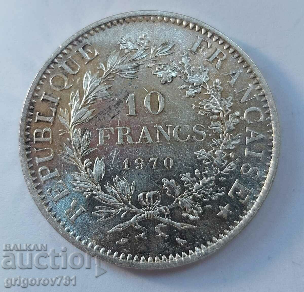 10 Φράγκα Ασήμι Γαλλία 1970 - Ασημένιο νόμισμα #25